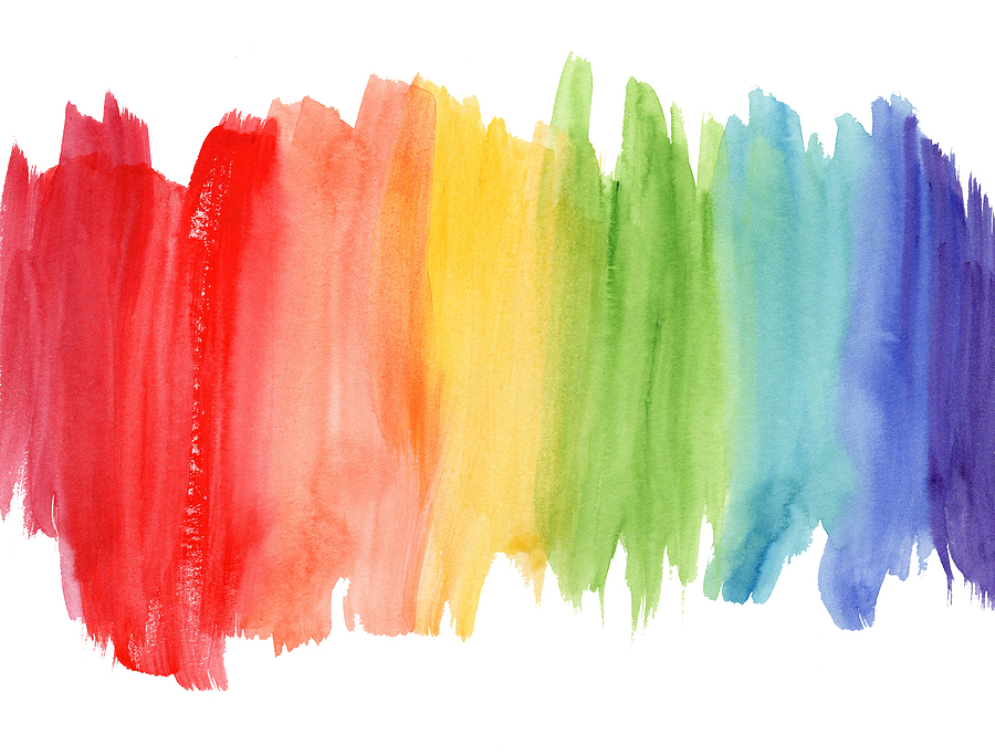 bright vertical rainbow colors watercolor lines border backgroun